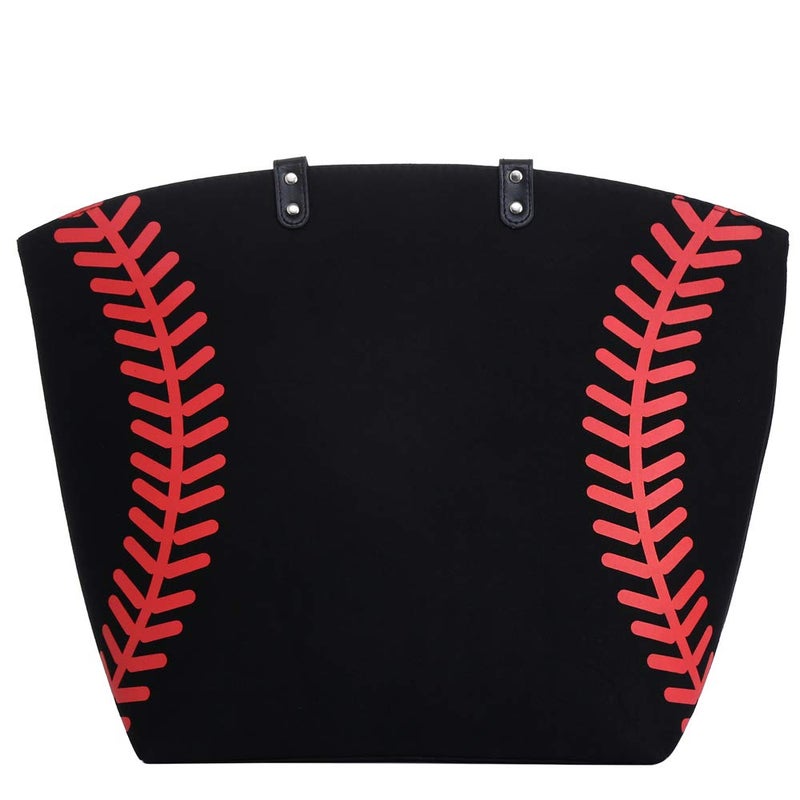 E-FirstFeeling Large Baseball Tote Bag Sports Prints Tote Handbag Beach Bag Travel Bag for Women (Baseball) - Image 3